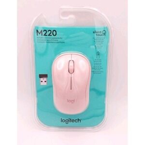 Logitech M220 Silent Wireless Mouse, 2.4 GHz with USB Receiver, - Rose